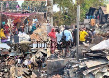 আগুনে পুড়ে শত পরিবার নি:শ্বেষ হয়েছে মহাখালি সাততলা বস্তির । Nafiz Ashraf.Tnntv24