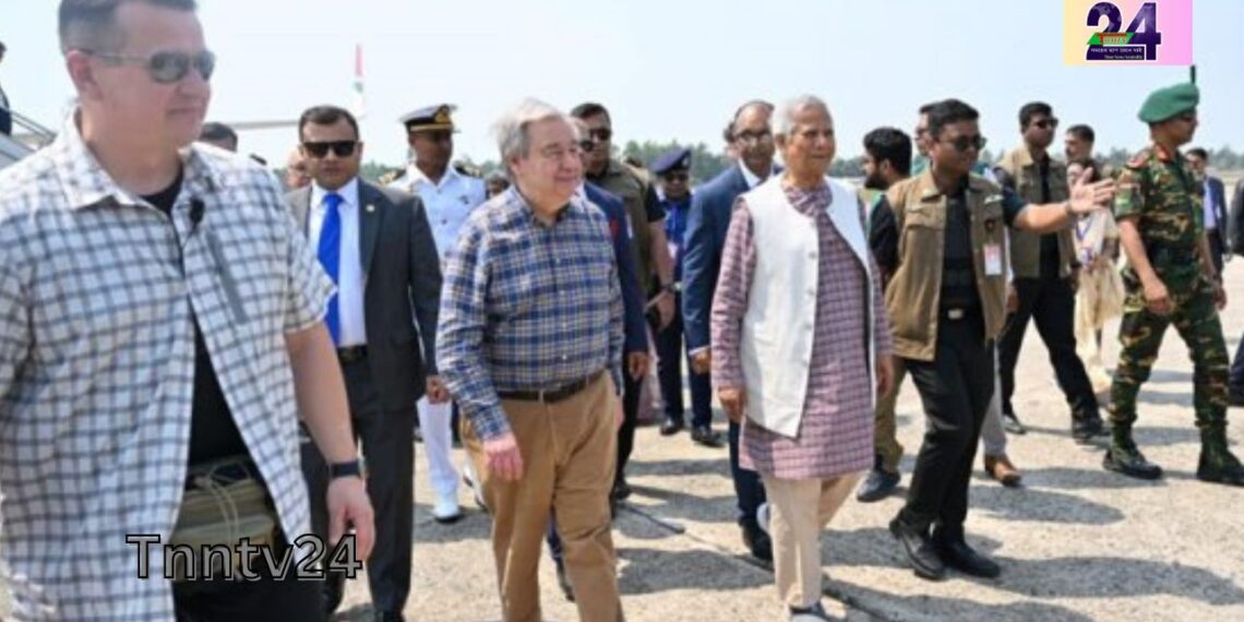 প্রধান উপদেষ্টা ও জাতিসংঘ মহাসচিব কক্সবাজার পৌঁছেছেন। Nafiz Ashraf.Tnntv24