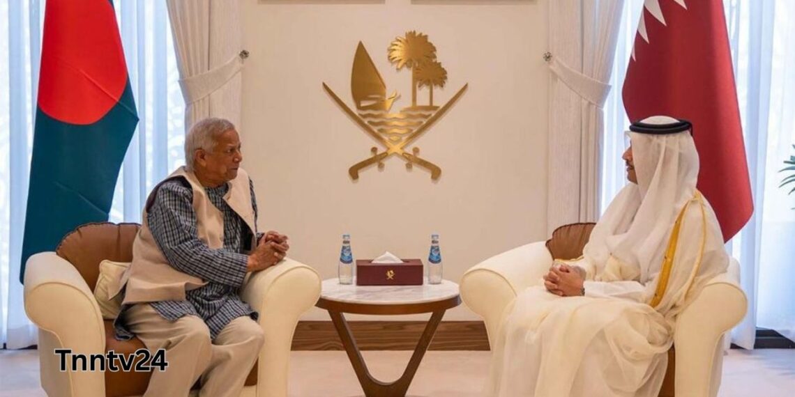 বাংলাদেশের প্রধান উপদেষ্টার নেতৃত্বের প্রতি পূর্ণ সমর্থন কাতার প্রধানমন্ত্রীর।Nafiz Ashraf.Tnntv24