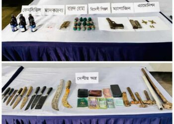 রূপগঞ্জে শ্যূটার রিয়াজ বাহিনীর পাঁচ সহযোগী গ্রেফতার ও বিদেশী পিস্তল উদ্ধার । Nafiz Ashraf.Tnntv24