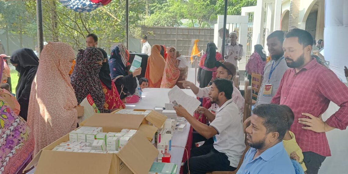 বিনামূল্যে  চিকিৎসা সেবা পেল ৮ শতাধিক  দরিদ্র মানুষ:Nafiz Ashraf.Tnntv24