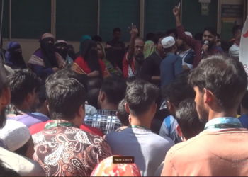 নারায়ণগঞ্জে গার্মেন্টস অনির্দিষ্টকালের বন্ধ করায় সড়ক অবরোধ করে শ্রমিকদের বিক্ষোভ।Nafiz Ashraf.Tnntv24