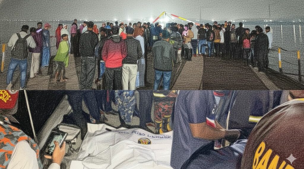 নারায়ণগঞ্জে ধলেশ্বরী নদীতে ফেরি থেকে ট্রাকসহ পাঁচ যানবাহন পরে তিন জনের মৃত্যু : Nafiz Ashraf.Tnntv24