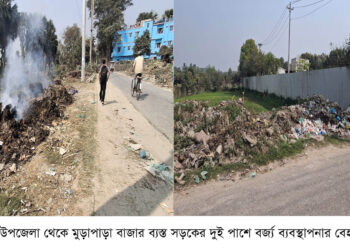 রূপগঞ্জ উপজেলা সদর থেকে মুড়াপাড়া বাজার সড়কের দুই পাশে বর্জ্য ব্যবস্থাপনার বেহাল দশা: Tnntv24