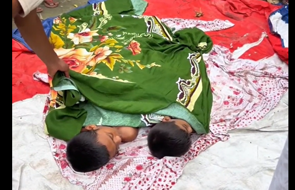 নারায়ণগঞ্জের আড়াইহাজারে নানার বাড়িতে বেড়াতে এসে গোসল করতে নেমে পানিতে ডুবে দুই ভাইয়ের মৃত্যু।Tnntv24