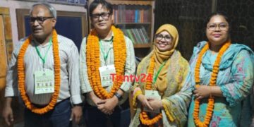 নারায়ণগঞ্জ:আমলাপাড়া আদর্শ শিশু বিদ্যালয়ে নির্বাচনে নিরংকুশ বিজয় ঐক্য পরিষদের।Tnntv24