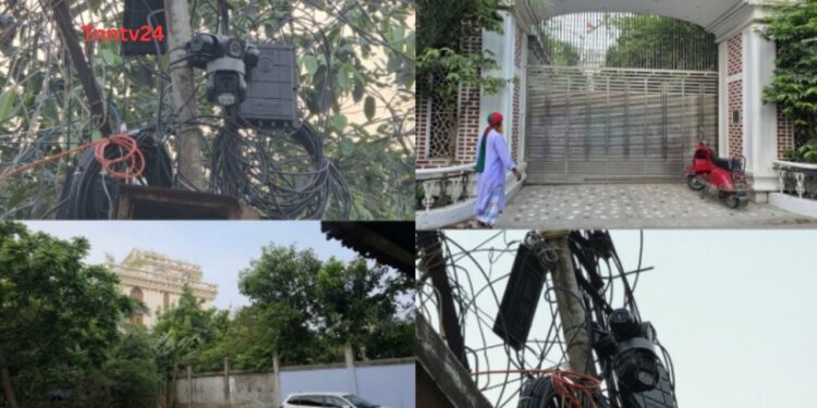 পুলিশের ক্লোজ সার্কিট ক্যামেরায় আইভীর বাড়ি ঘেরাও। Tnntv24