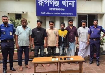 পূর্বাচল উপশহরে ডাকাতি করে পালানোর সময় লুন্ঠিত মালামালসহ ছয় ডাকাত গ্রেফতার, মাইক্রোবাস জব্দ:Tnntv24