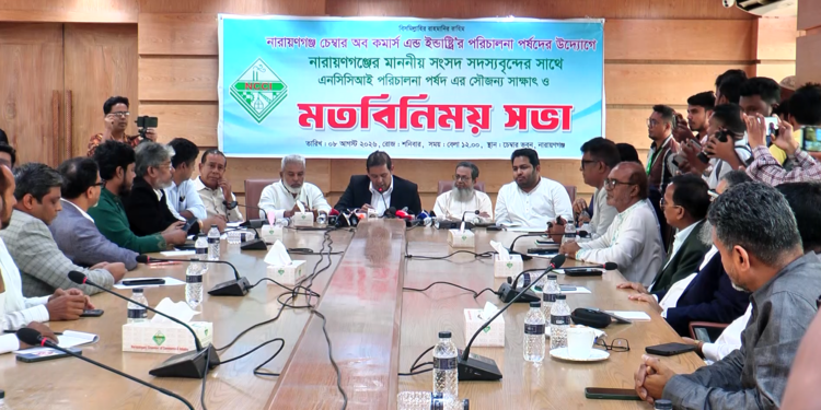 নারায়ণগঞ্জের উন্নয়নে ব্যবসায়ীদের সঙ্গে নিয়ে কাজ করার প্রত্যয় ৫ এমপির।Tnntv24